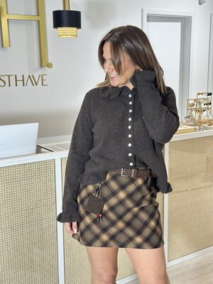 Cardigan Malha Chocolate