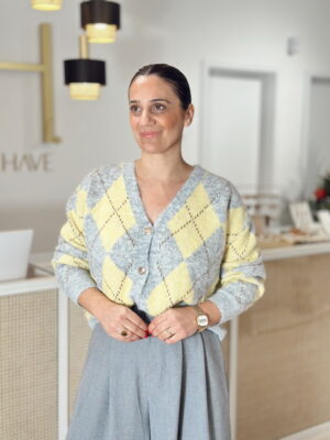 Casaco Malha Losangos