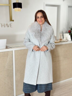 Sobretudo Cinza Comprido