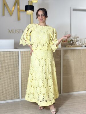 Conjunto Rendado Amarelo